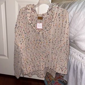 Multicolored speck sweater